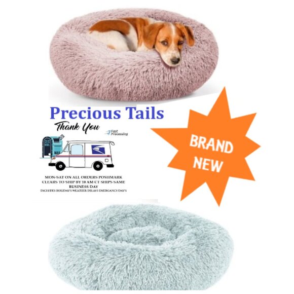 Precious Tails Other - Precious Tails Luxury Plush Pet Beds HP 🆕Grey Blue Pink HOST PICK 🆕😮⚡🚚